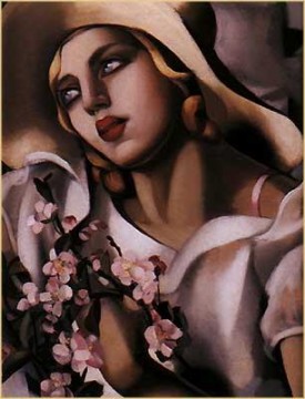 麦わら帽子 1930 1 現代タマラ・デ・レンピッカ Oil Paintings
